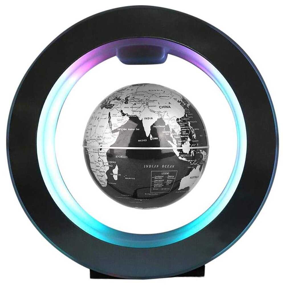 SYEZYO Magnetic Levitation Floating World Map LED Light Globe 2 in 1 Anti Gravity Suspending in The Air Decoration Gadget