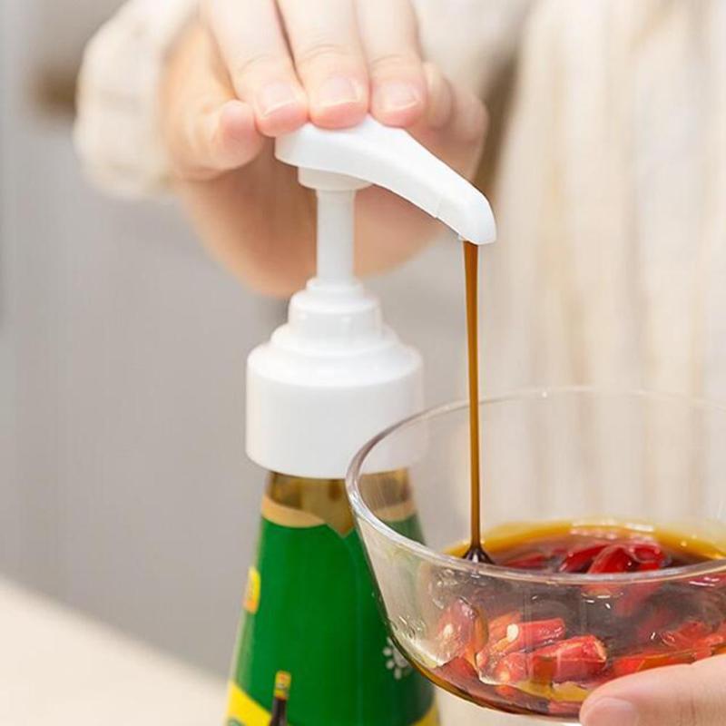 Seasoning Bottle Squeeze Mouth Soy Sauce Container Squeezer Pump Head Pressure Nozzle Plastic Oyster Kitchen Tool Gadget