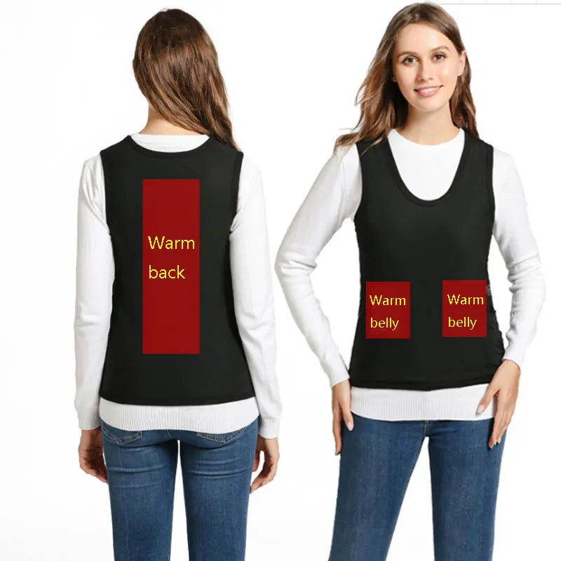 Intelligent electric vest for men and women warm electric heating vest elastic slim fit men's interior heating vest