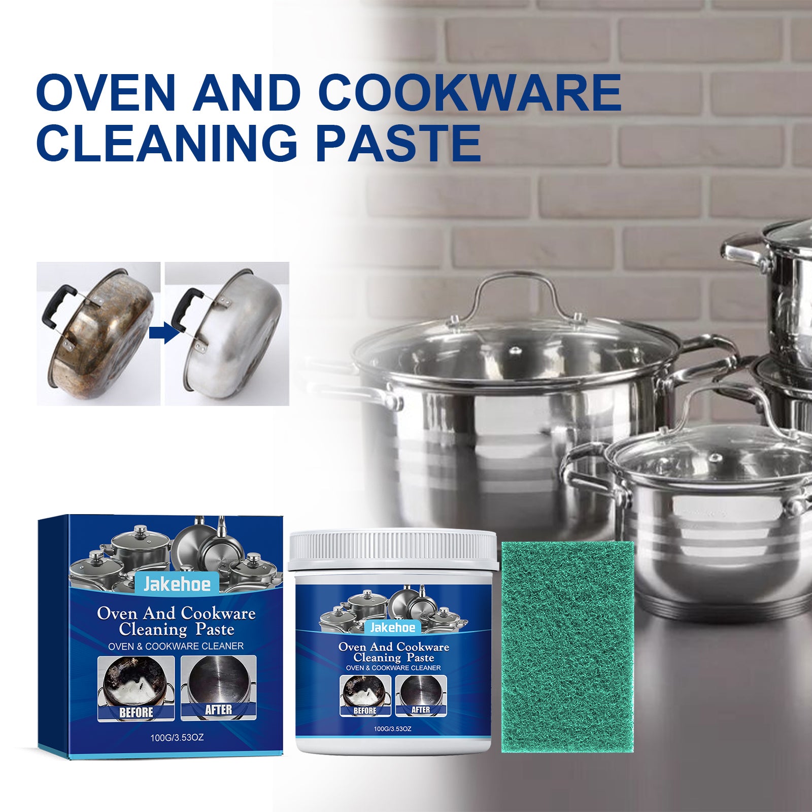 Stainless Steel Cleaning Cream Kitchen Kitchen Appliances Range Hood Heavy Oil Cleaning Rust Cleaning Cream