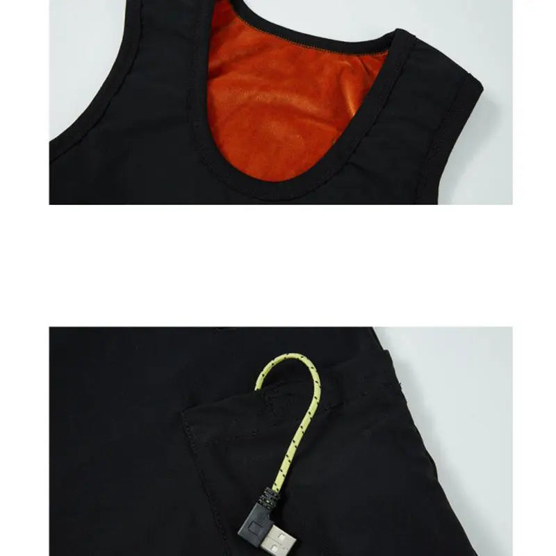 Intelligent electric vest for men and women warm electric heating vest elastic slim fit men's interior heating vest