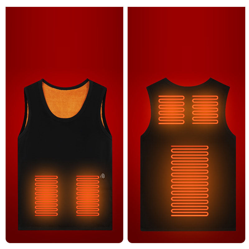 Winter intelligent heating vest, cross border vest, five zone heating vest, unisex electric heating vest