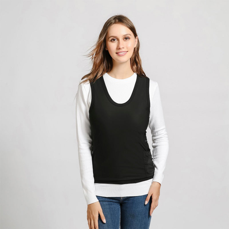 Winter intelligent heating vest, cross border vest, five zone heating vest, unisex electric heating vest