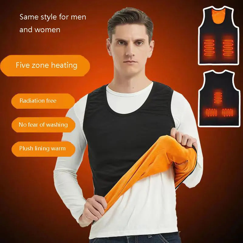 Intelligent electric vest for men and women warm electric heating vest elastic slim fit men's interior heating vest