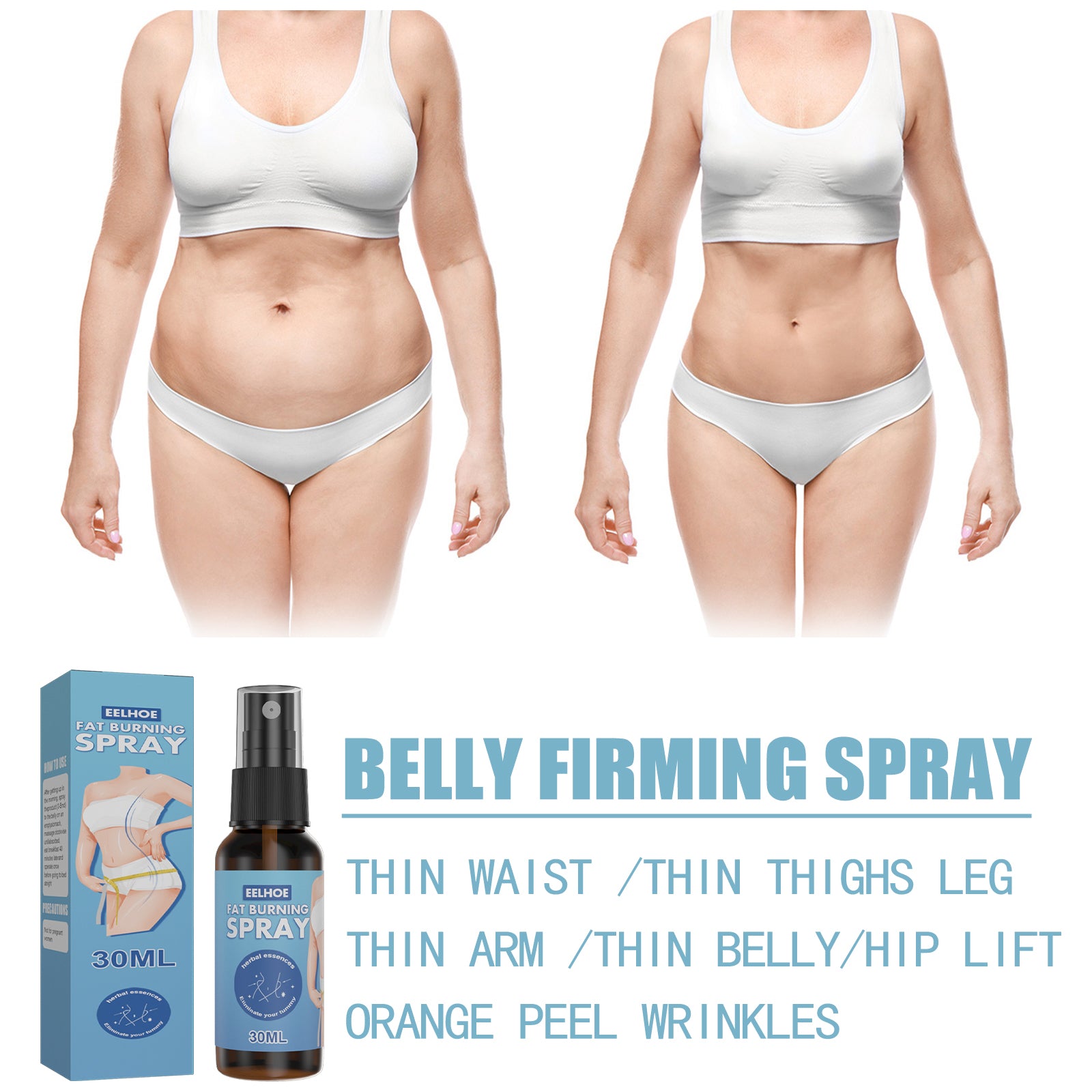Slimming Spray, Beauty Waist Sculpting Slimming Skin Massage Lotion