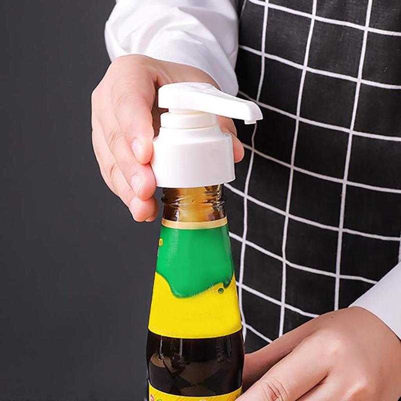 Seasoning Bottle Squeeze Mouth Soy Sauce Container Squeezer Pump Head Pressure Nozzle Plastic Oyster Kitchen Tool Gadget