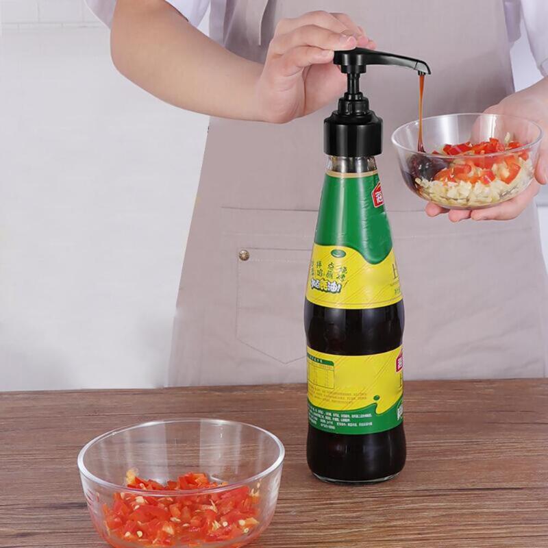 Seasoning Bottle Squeeze Mouth Soy Sauce Container Squeezer Pump Head Pressure Nozzle Plastic Oyster Kitchen Tool Gadget