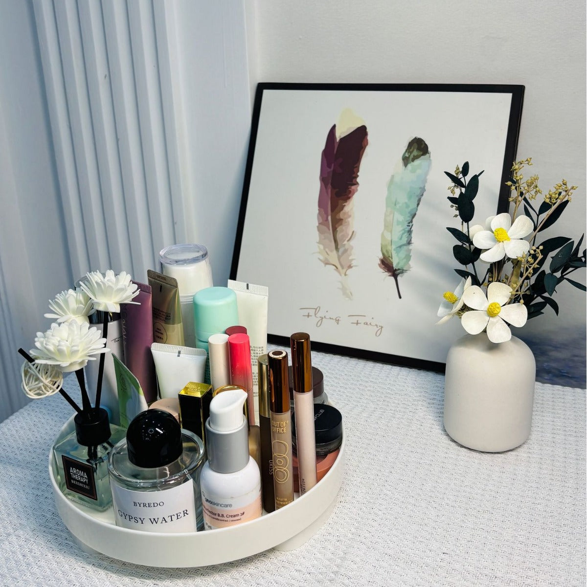 ins desktop cosmetics storage box tray
