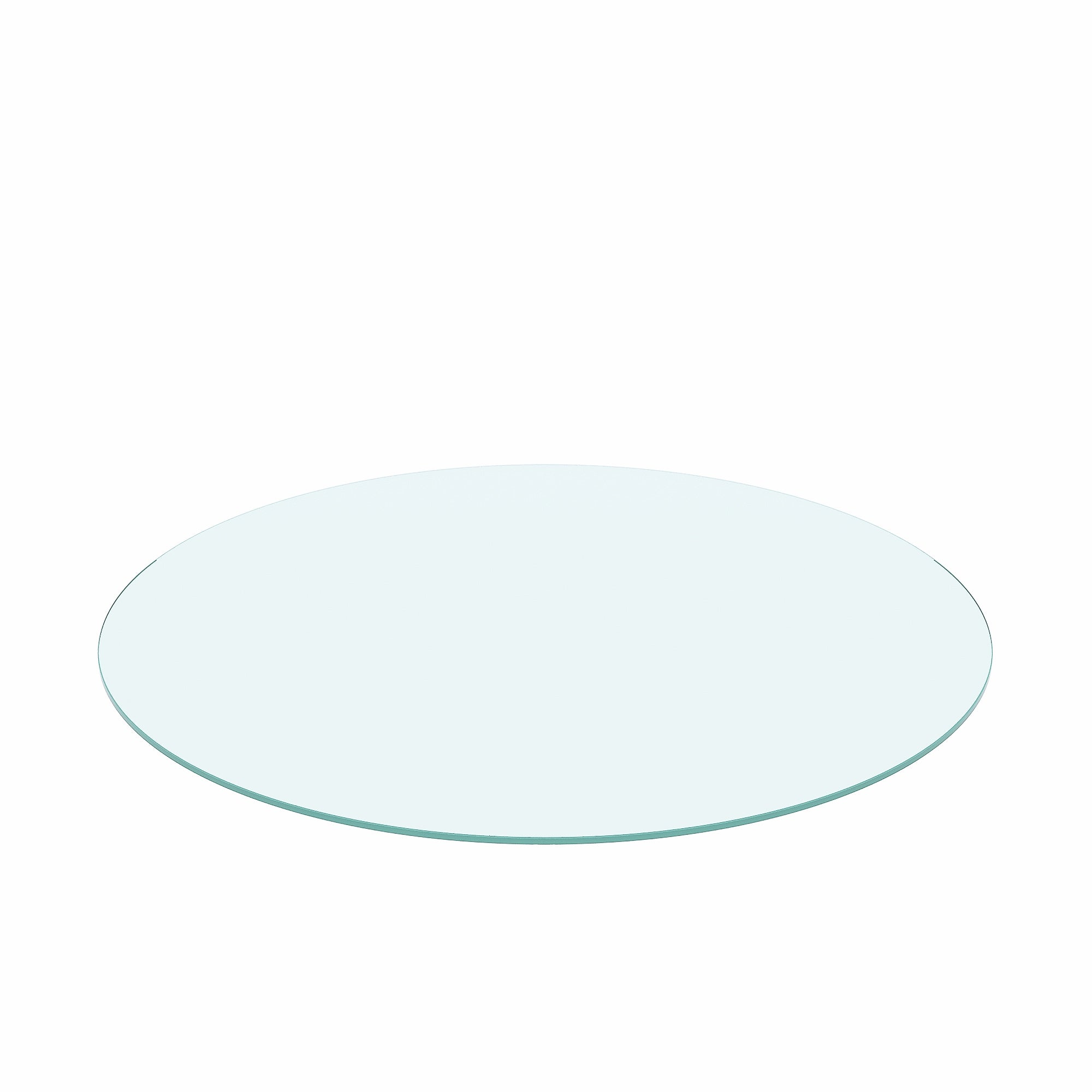 36" Inch Round Tempered Glass Table Top Clear Glass 1/4" Inch Thick Flat Polished Edge