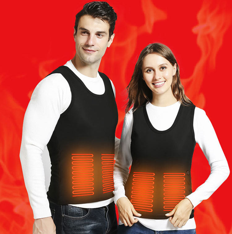 Winter intelligent heating vest, cross border vest, five zone heating vest, unisex electric heating vest