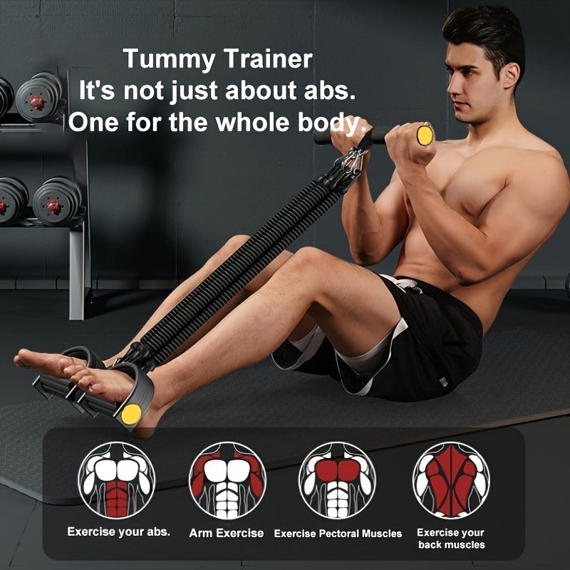 A Set Of Adjustable Resistance  , Body Stretching, And Abdominal Muscle Exercises